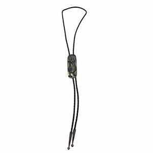 Vintage J. Ritter Pewter Roadrunner Bolo Tie | Signed Southwestern Turquoise Eye